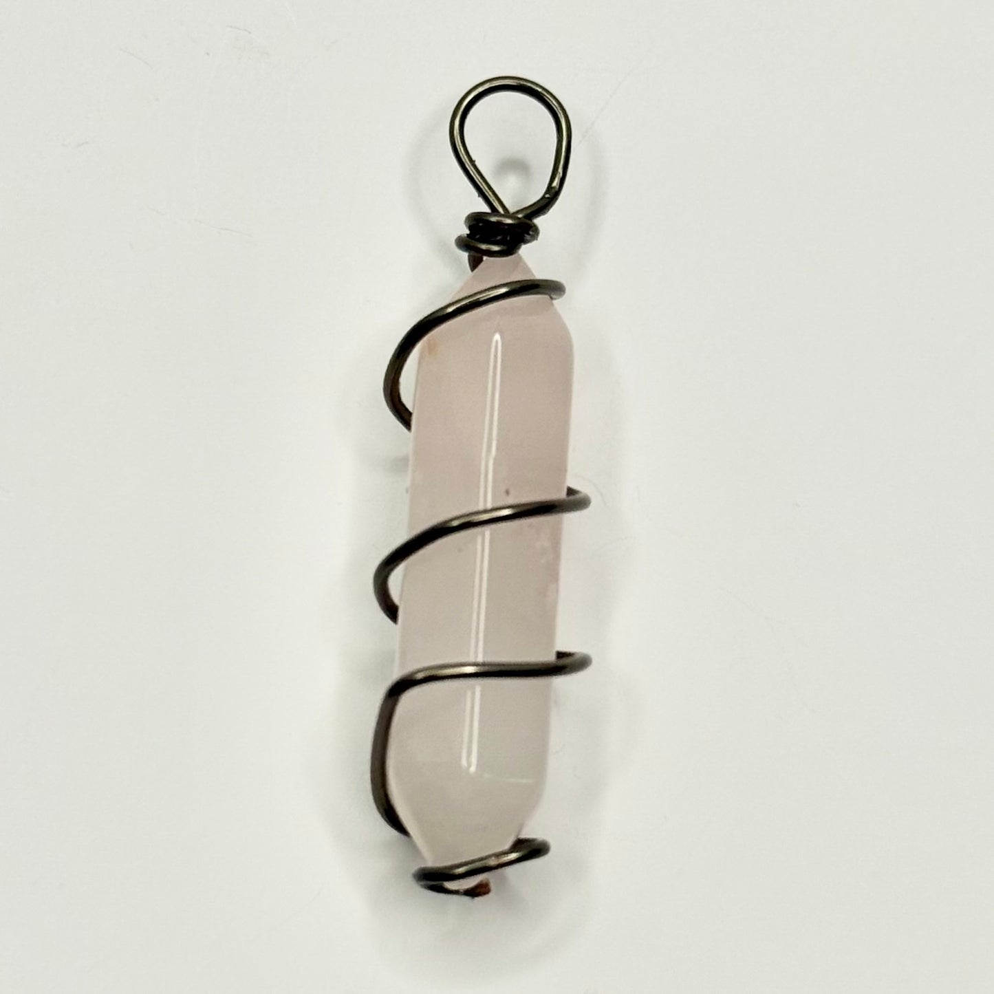 Charcoal Rose Quartz Necklace