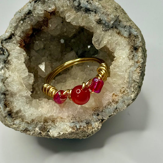 Gold Carnelian Ring