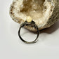 Charcoal Yellow Calcite Ring