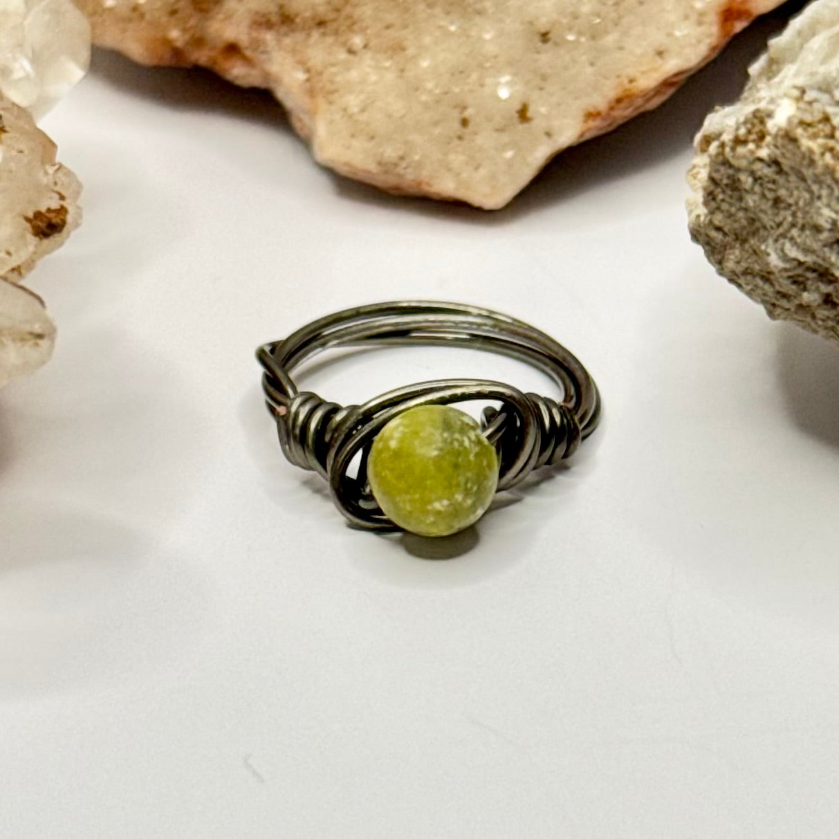 Charcoal Jade Ring