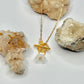 Gold Flower Toggle Necklace