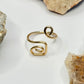 Gold Swirl Bypass Ring