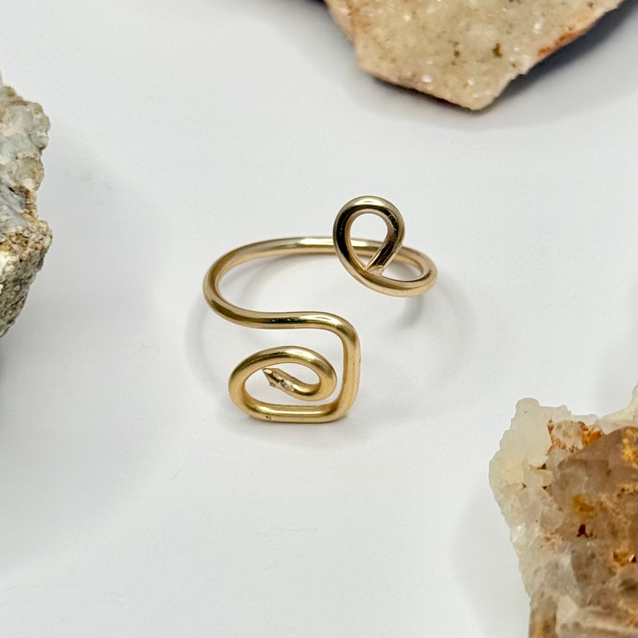 Gold Swirl Bypass Ring