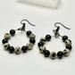 Charcoal Obsidian and Dalmatian Jasper Earrings