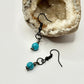 Charcoal Dyed Blue Howlite Earrings