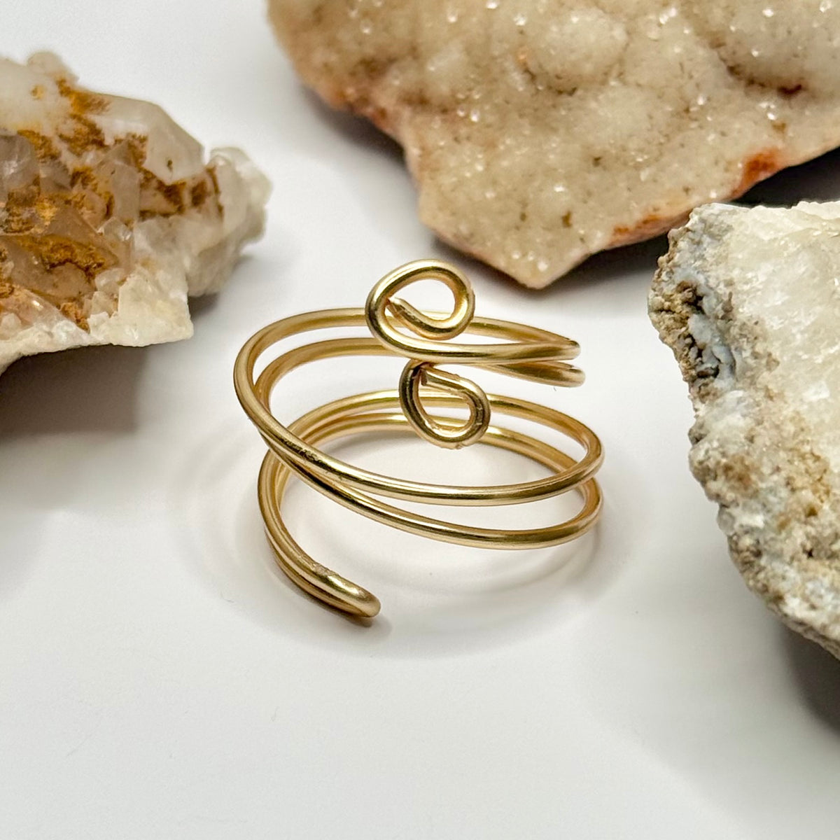 Gold Swirl Wrap Ring