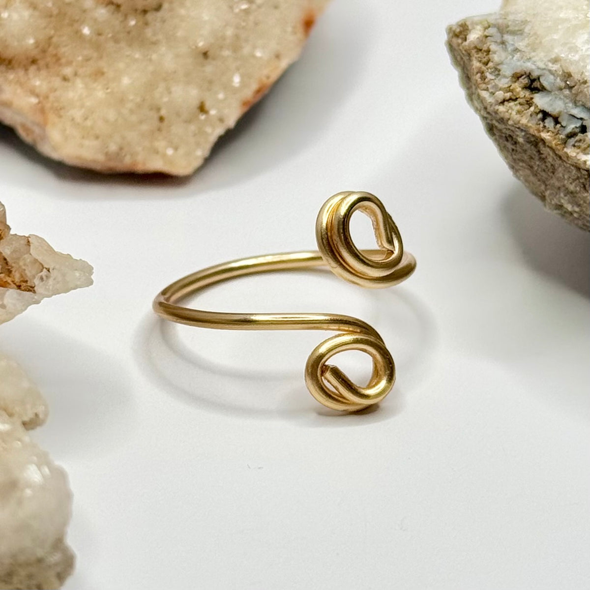 Gold Swirl Bypass Ring