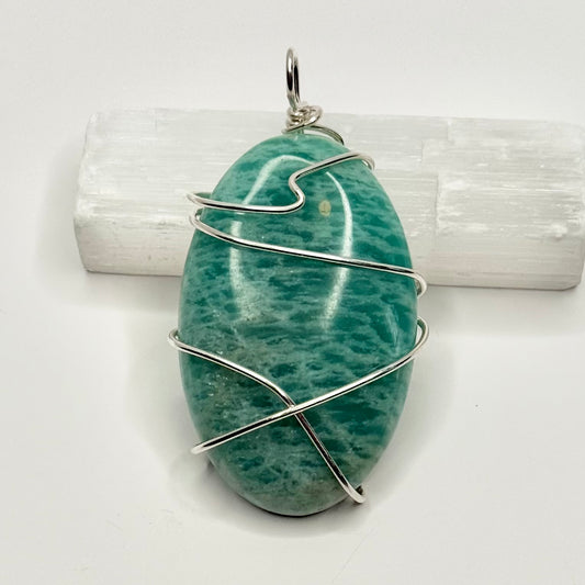 Sterling Silver Amazonite Pendant