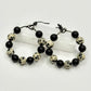 Charcoal Obsidian and Dalmatian Jasper Earrings