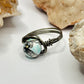 Charcoal Teal Conglomerate Ring