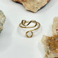 Gold Curled Bypass Ring