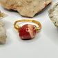 Gold Red Jasper Ring