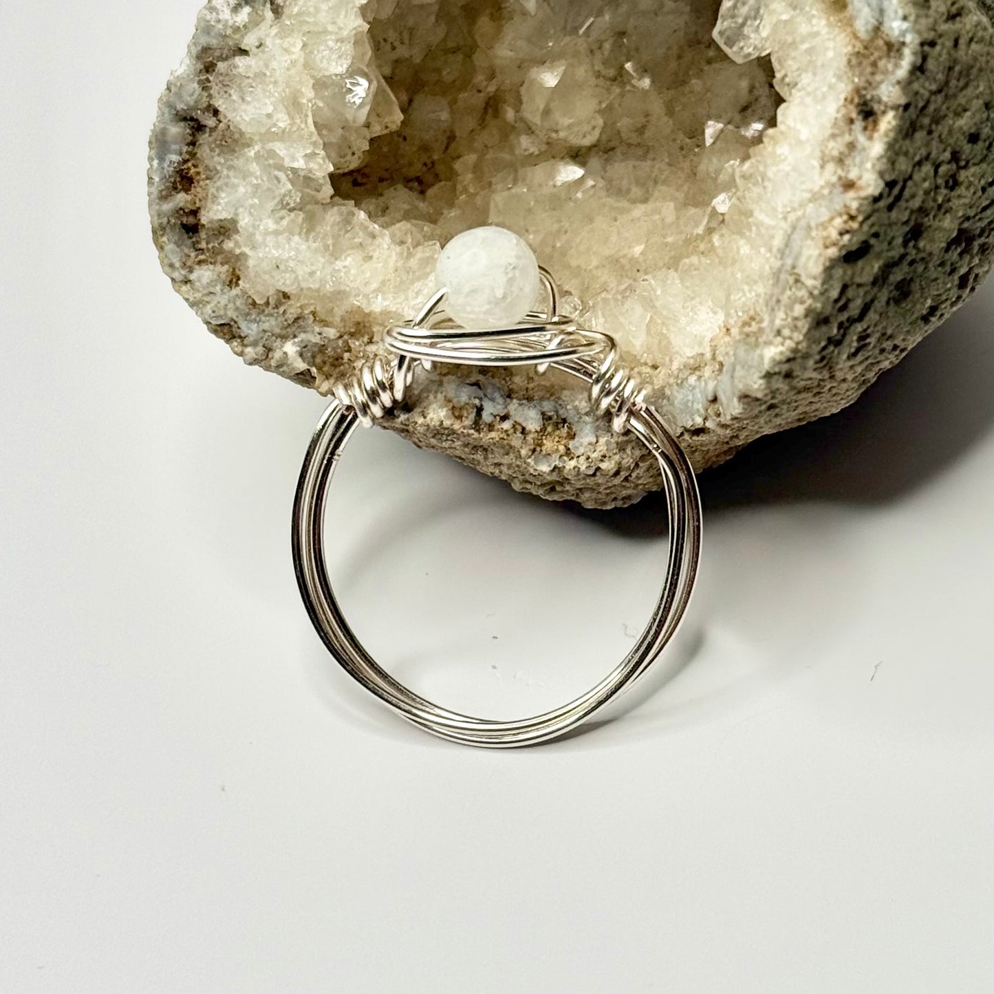 Silver Selenite Ring