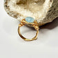 Gold Blue Beryl Ring