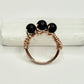 Rose Gold Blue Goldstone Ring