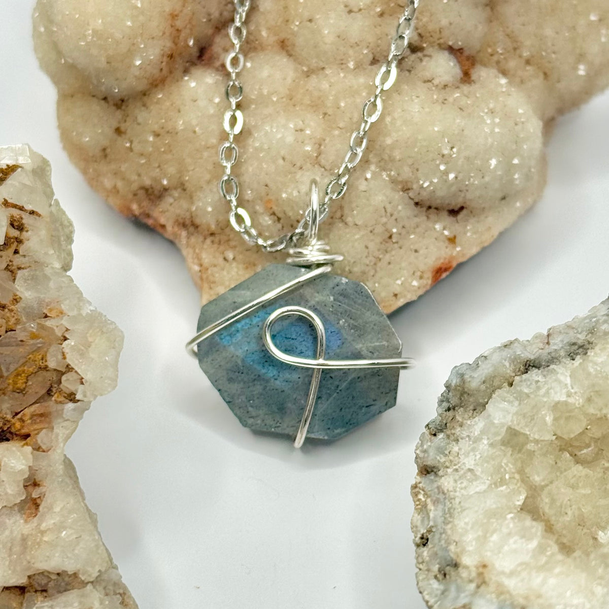 Silver Labradorite Necklace