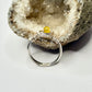 Silver Yellow Jade Ring