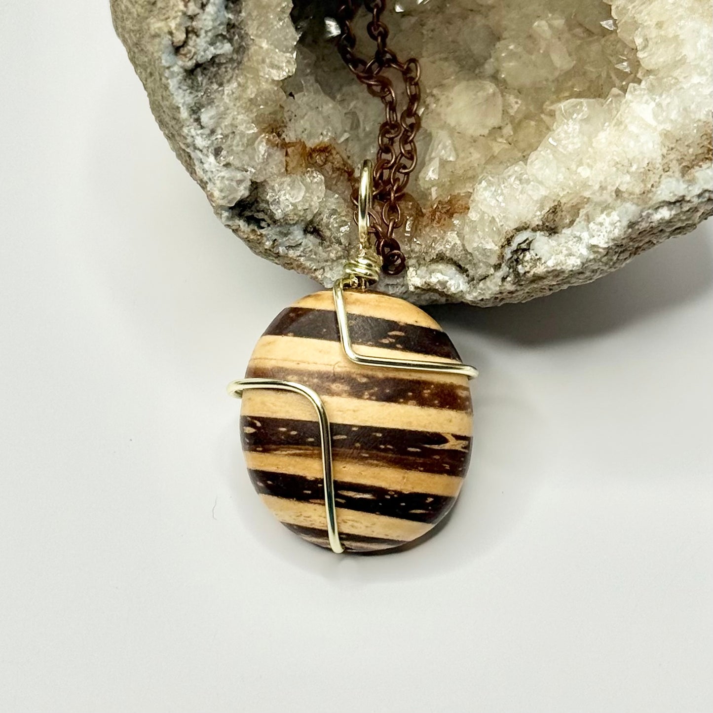 Gold Wood Necklace
