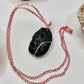 Rose Gold Lava Rock Necklace