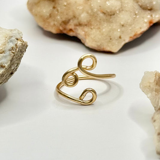 Gold Bypass Ring