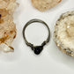 Charcoal Blue Goldstone Ring