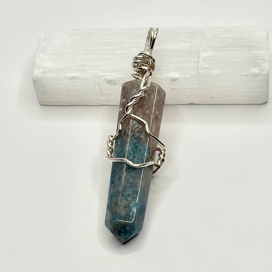 Sterling Silver Blue Apatite Pendant