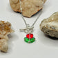Silver Red Tulip Toggle Necklace