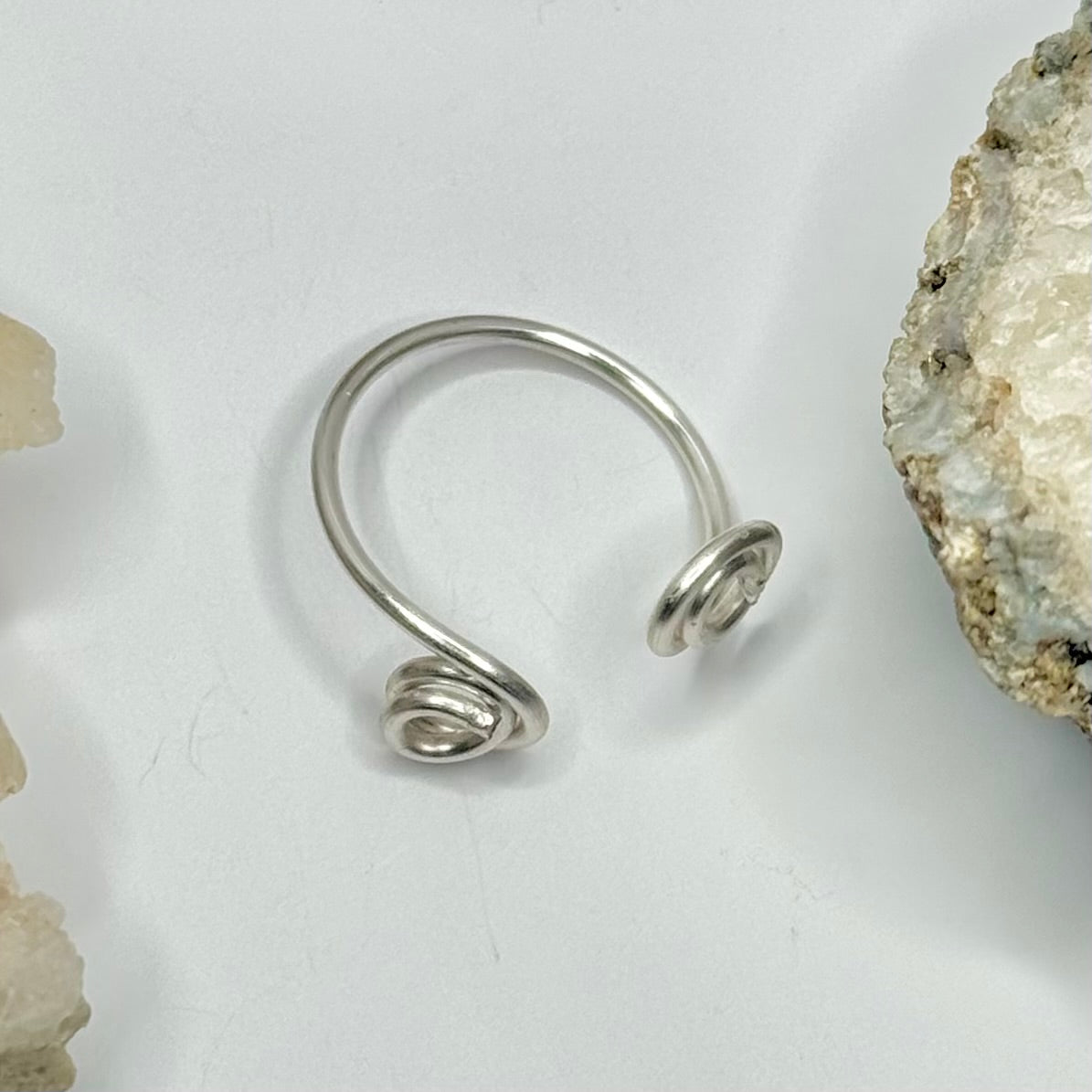 Silver Swirl Bypass Ring