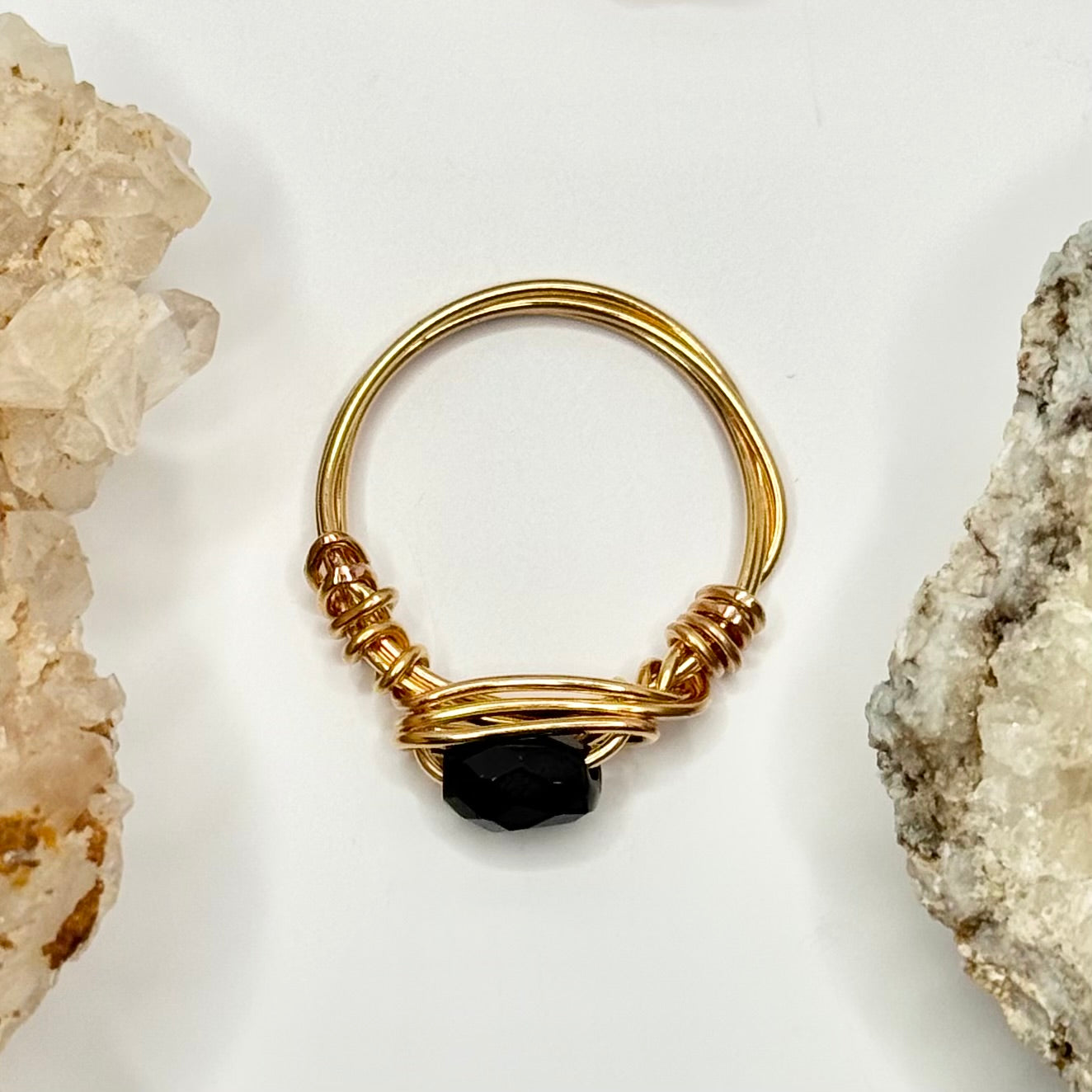 Gold Plated Onyx Ring