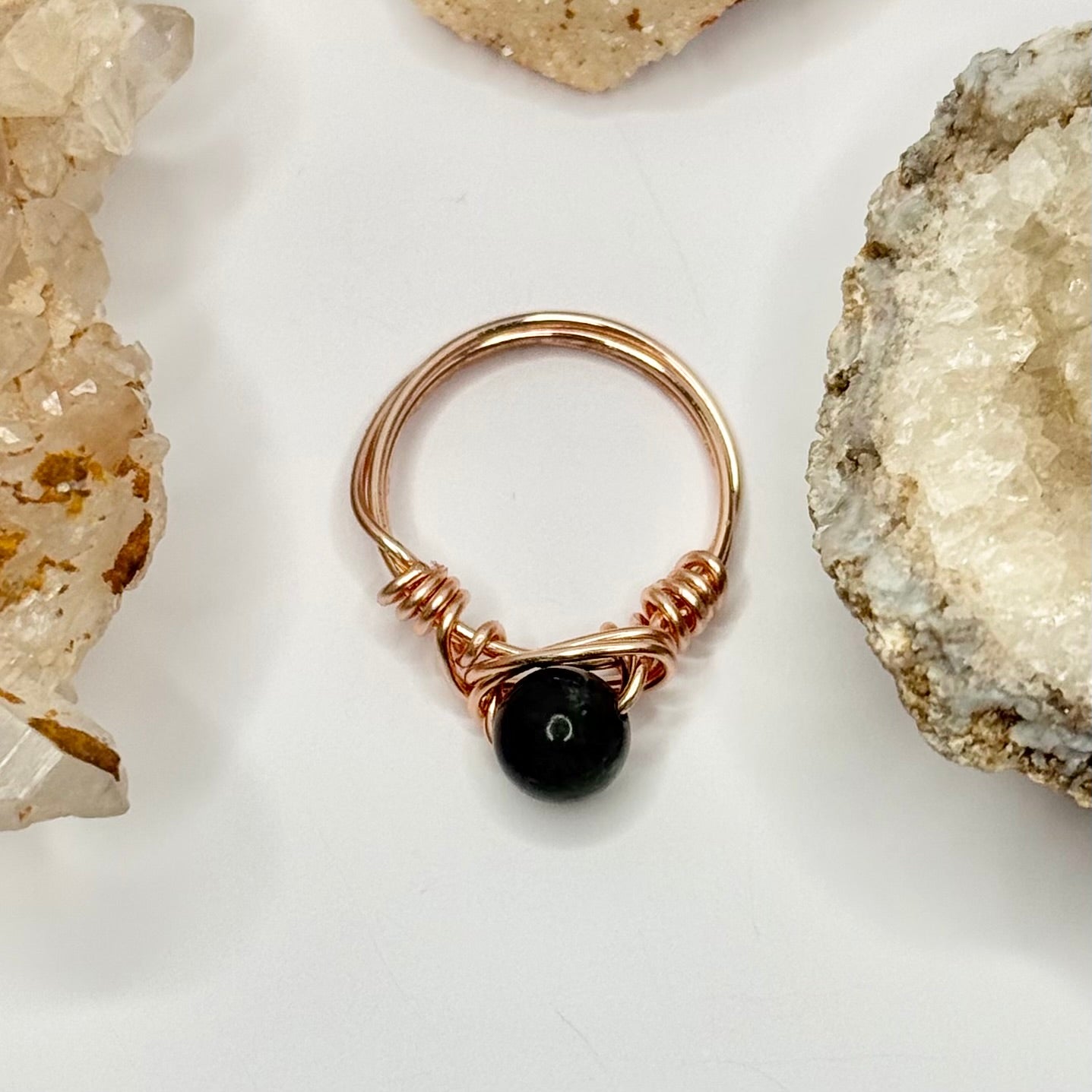 Rose Gold Rainforest Jasper Ring