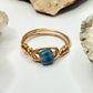 Gold Plated Blue Kyanite Ring