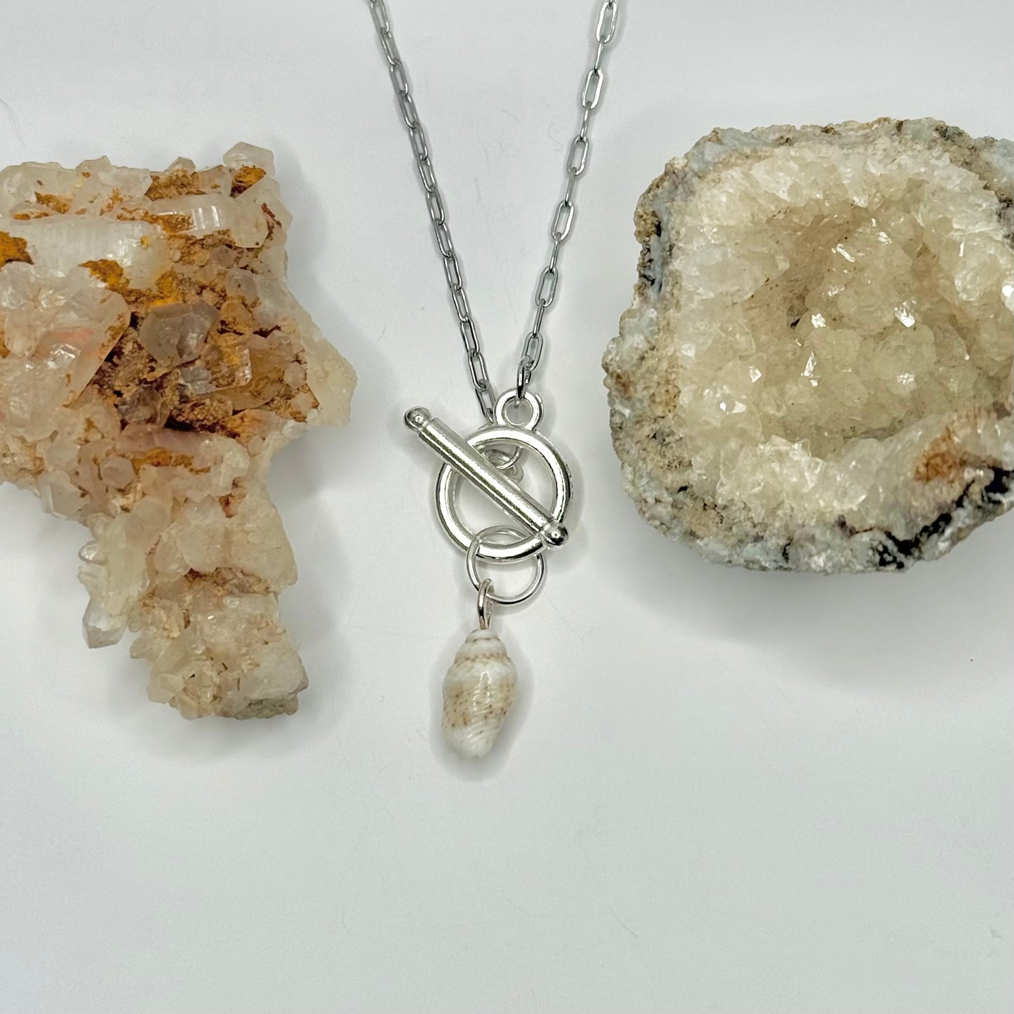 Silver Seashell Toggle Necklace