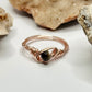Rose Gold Sheen Obsidian Ring