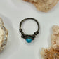 Charcoal Blue Apatite Ring
