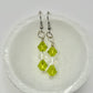 Silver Green Resin Earrings