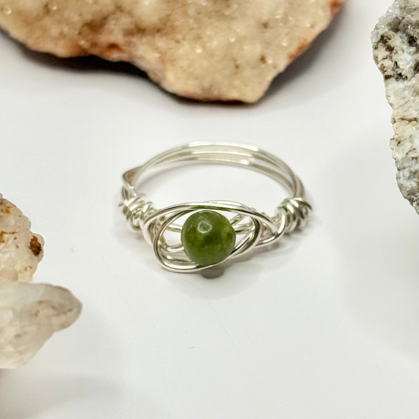 Sterling Silver Jade Ring