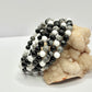 Howlite, Obsidian, Onyx, and Agate Beaded Bracelet