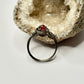 Charcoal Red Beaded Ring