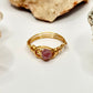 Gold Strawberry Quartz Ring