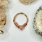 Rose Gold Pink Beaded Ring
