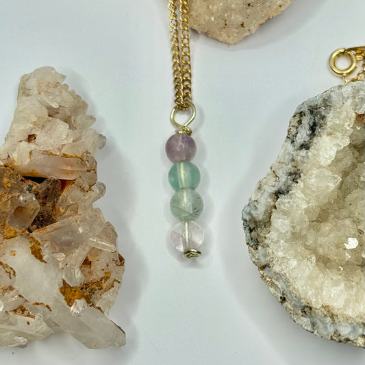 Gold Fluorite Necklace