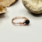 Rose Gold Blue Goldstone Ring