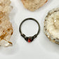 Charcoal Red Beaded Ring