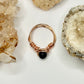 Rose Gold Blue Goldstone Ring