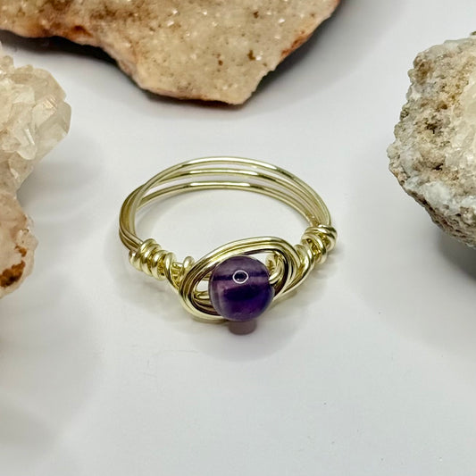 Gold Amethyst Ring