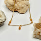 Gold Carnelian Bar Necklace