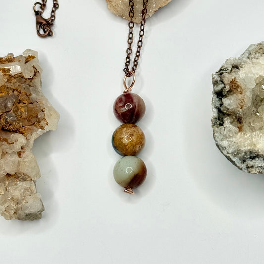 Rose Ocean Jasper Necklace