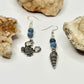 Sterling Silver Blue Sponge Coral Sea Earrings
