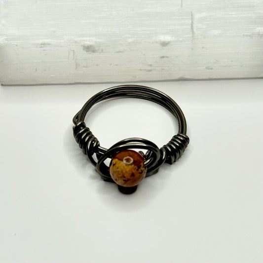 Charcoal Jasper Ring