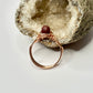 Rose Gold Red Sponge Coral Ring